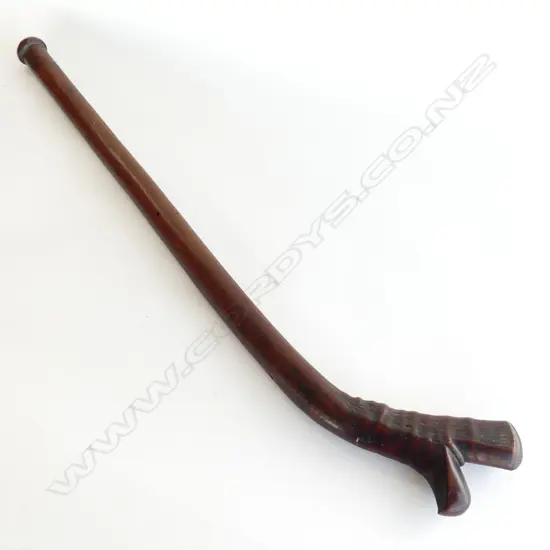 A 19thC Fijian hardwood (ironwood) kiakavo dance club ,